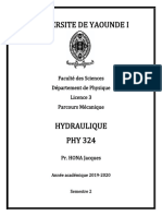 Hydraulique (PHY 324)