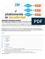 Javascript Switch Case Control Statements: Expression Can Be of Type Numbers, Strings or Boolean