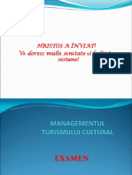 Structura Examenului-Managementul Turismulu Cultural PDF