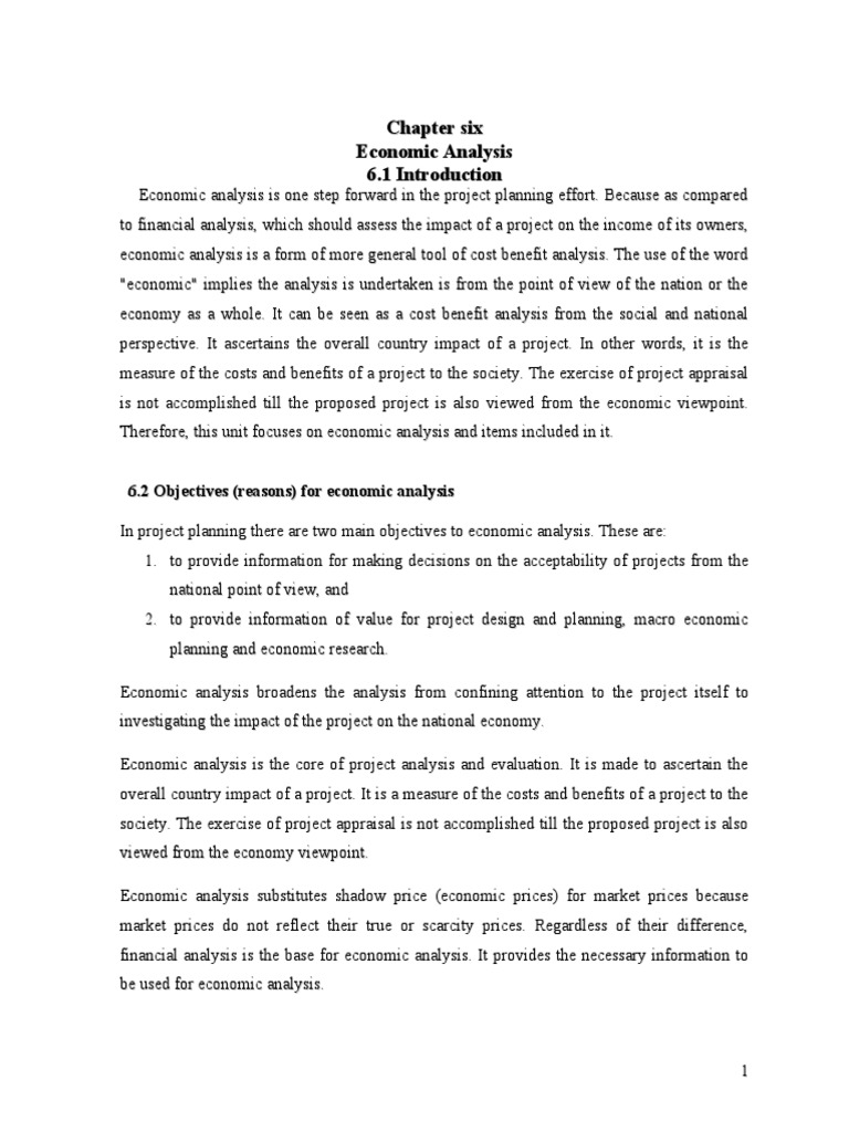 Economic Analysis in Project Planning | PDF | Finance & Money Management