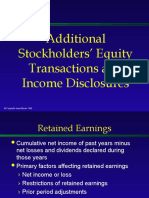 Additional Stockholders Equity Transactions