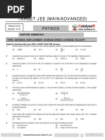 CT - Kinematics - Kinematics Practice Sheet - 10062020 - Physics - Kinematics - Sheet - 1 To 10