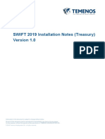 SWIFT 2019 Installation Notes (Treasury) : © 2019 Temenos Headquarters SA - All Rights Reserved