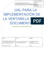 Manual para La Implementación de Ventanilla Única - Soluciones Agricolas Norte S.A.S