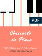 Concierto de Piano: 21/05/20 A Las 18:30 en Meet