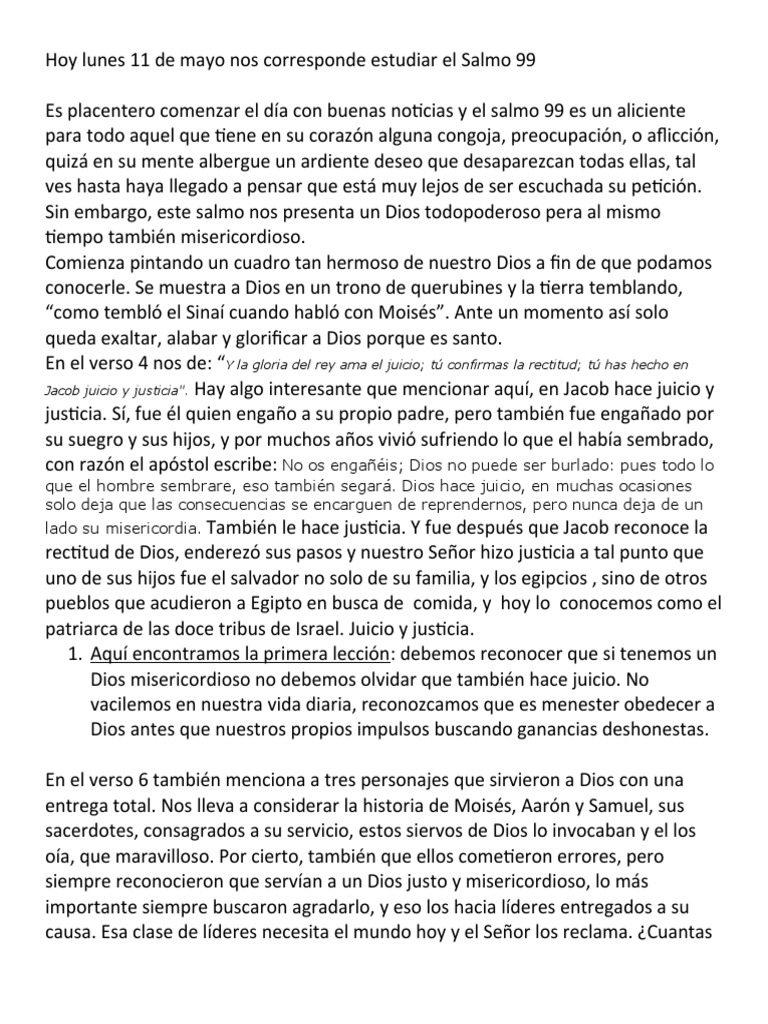 Salmo 99 | PDF | Salmos | Cristo (título)