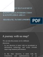 Information Management Body of Knowledge-Introduction & Knowledge Area 1 SHASHANK PANDEY (9503854)