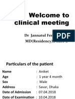 Welcome To Clinical Meeting: DR Jannatul Ferdaus MD (Residency), Phase-B