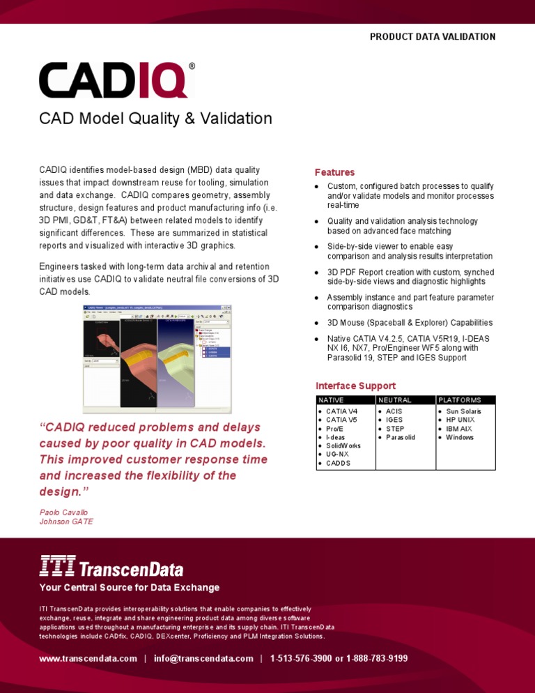 CAD Interoperability & Validation Solutions | PDF | Computers ...