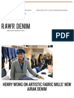 Henry Wong On Artistic Fabric Mills' New Ajrak Denim