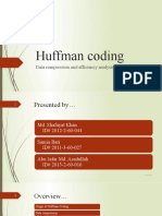 Huffman Coding: Data Compression and Efficiency Analysis