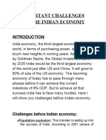 Challenges Before Indian Economy