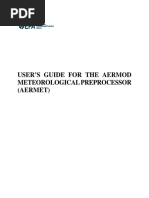 User'S Guide For The Aermod Meteorological Preprocessor (Aermet)