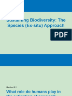 Sustaining Biodiversity: The Species (Ex-Situ) Approach