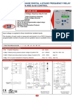 Three-Phase Digital 4-Stage Frequency Relay WITH DF/DT AND DV/DT CONTROL