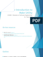 A Simple Introduction To Make Utility: CS330E - Elements of Software Engineering I Dr. Fares Fraij