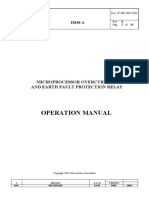 Operation Manual: Microprocessor Overcurrent and Earth Fault Protection Relay