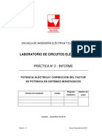 Informe Práctica 2 - Medicion de Potencia Monofásica y Factor de Potencia