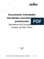 Documento Orientador - Atividades escolares não presenciais