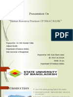 Presentation On " ": Human Resource Practices OF BRAC BANK
