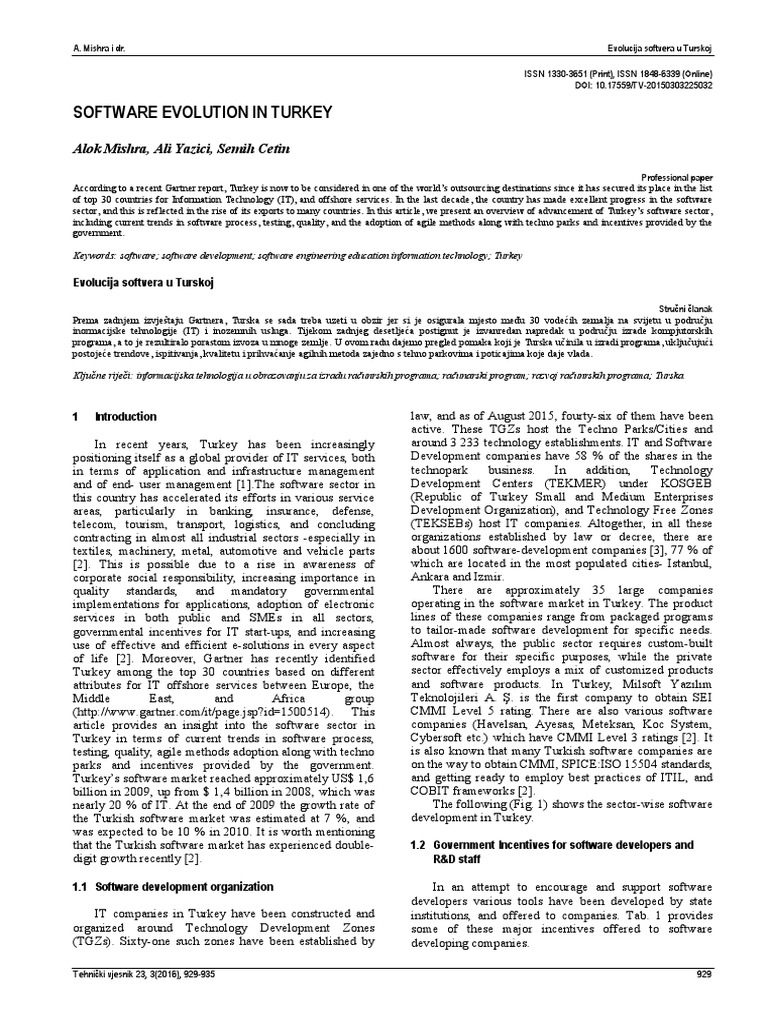 Software Development Trends in Turkey | PDF | Agile Software ...