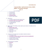 Semester - I Mid - Semester (Make - Up) Examinations (Class of 2007) IBS559 - Accounting For Managers Part - A