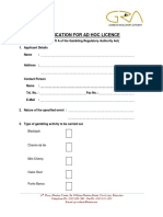 Application Form - AD HOC Licence PDF