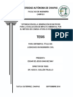 Optimización en La Generación de Matrices para La Evaluación Del Impacto Ambiental Por El Método Conesa-Vitora e Hydro-Quebec PDF