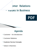 Customer Relations Values in Business