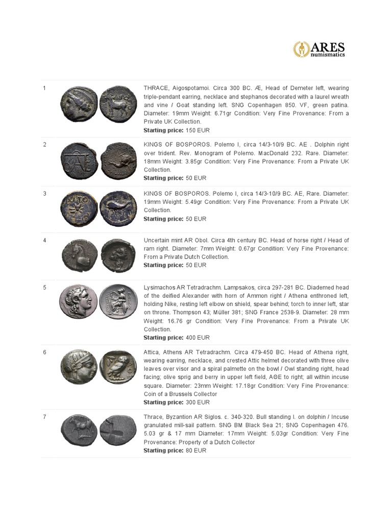 Ancient Coin Auction Catalog | PDF | Macedonia (Ancient Kingdom)