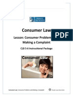 Consumer Law: Lesson: Consumer Problems and Making A Complaint