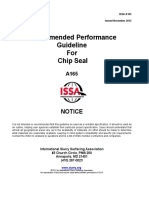 Recommended Performance Guideline For Chip Seal: Notice