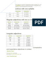 Regular Adjectives With One Syllable: Comparative and Superlative Adjectives in Context