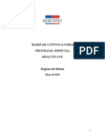 Bases Programa Especial Reactívate - Región de Biobío