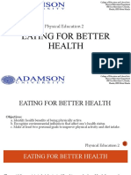 Eating For Better Health: Physical Education 2