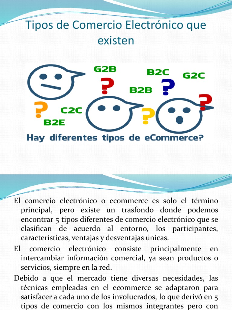 Tipos de Comercio Electrónico G2C y Más | PDF | Comercio electrónico ...