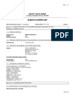 Kubota Super Udt: Safety Data Sheet