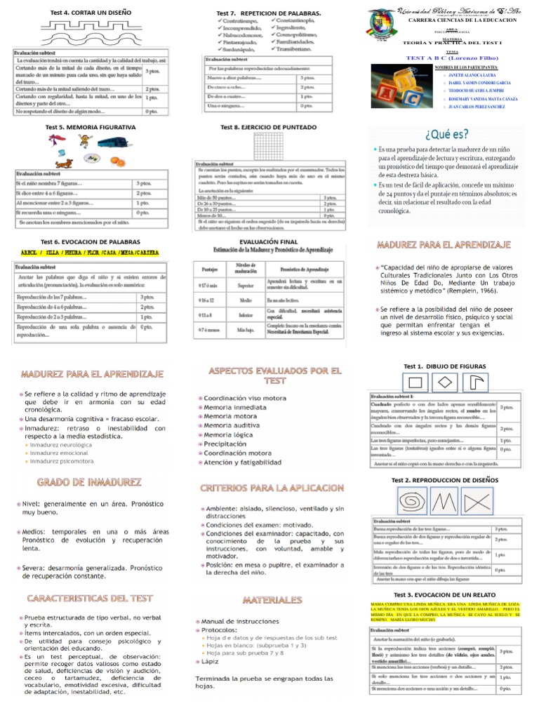Triptico Test Abc | PDF