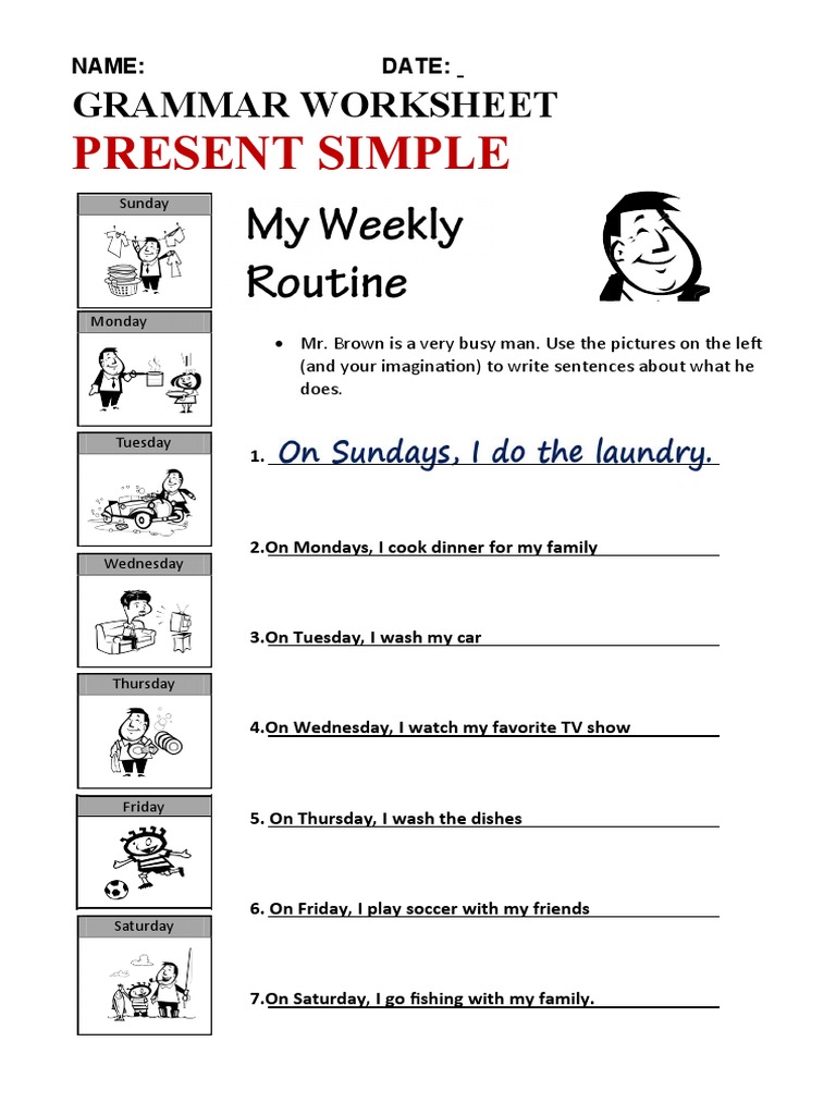 Present Simple Grammar Worksheet | PDF