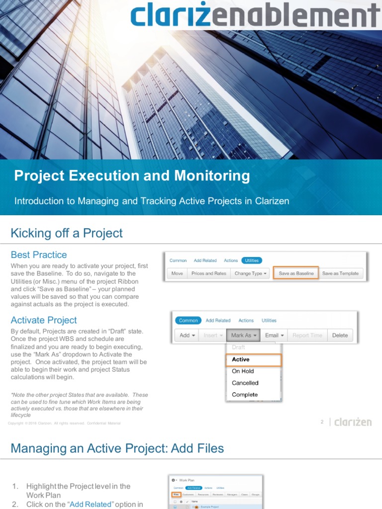 Clarizen - Project Execution | PDF | Icon (Computing) | Computing