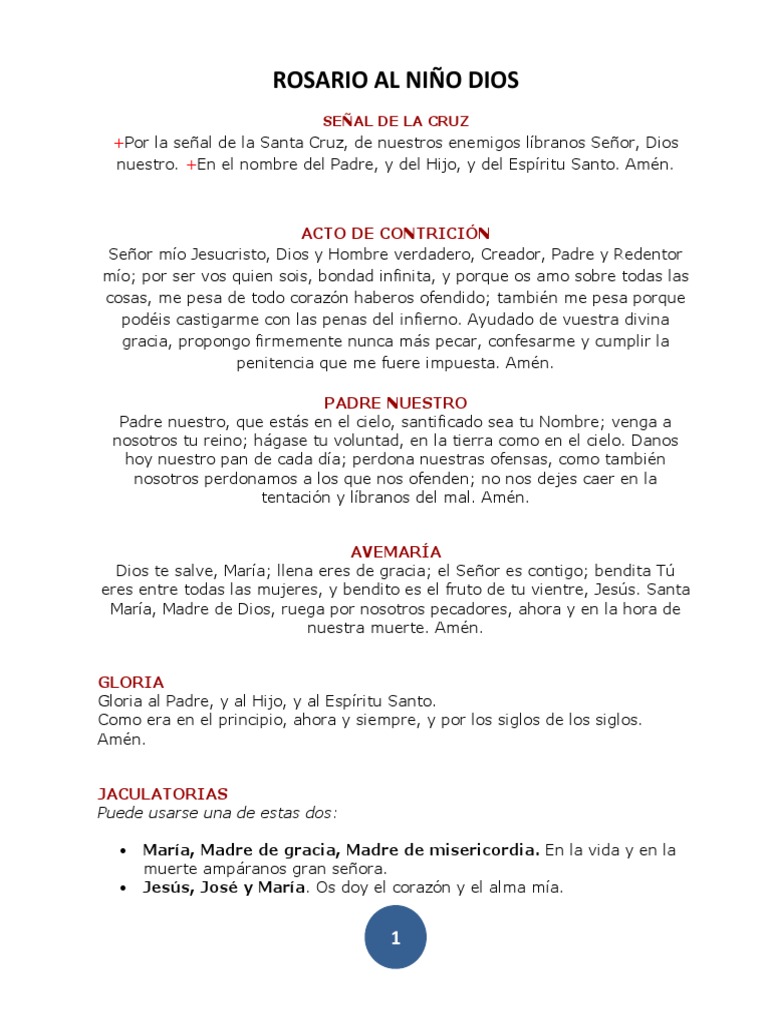 Rosario Para Levantar Al Niño Dios Pdf – WONKAA