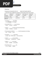 Grammar: Comparative and Superlative Forms of Regular and Irregular Adjectives