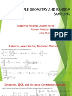 Lec 2 Week 2 - Sample Geometry