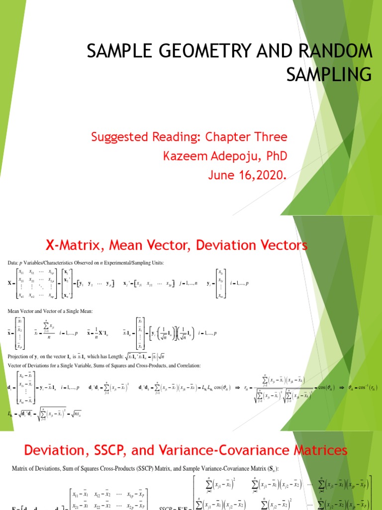 Geometry and Random Sampling Concepts | PDF | Statistical Analysis ...