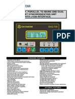 Dkg-705 Amf, Parallel To Mains and Dual Genset Synchronization Unit With J1939 Interface