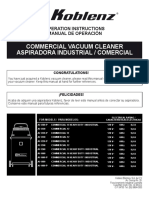 Commercial Vacuum Cleaner Aspiradora Industrial / Comercial: Operation Instructions Manual de Operación