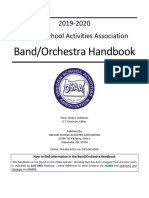 Band/Orchestra Handbook: 2019 2020 Oregon School Activities Association