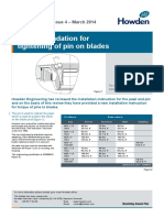 Tightening torque instructions for blade pins