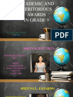 Grade 9 Academic and Meritorious Awards