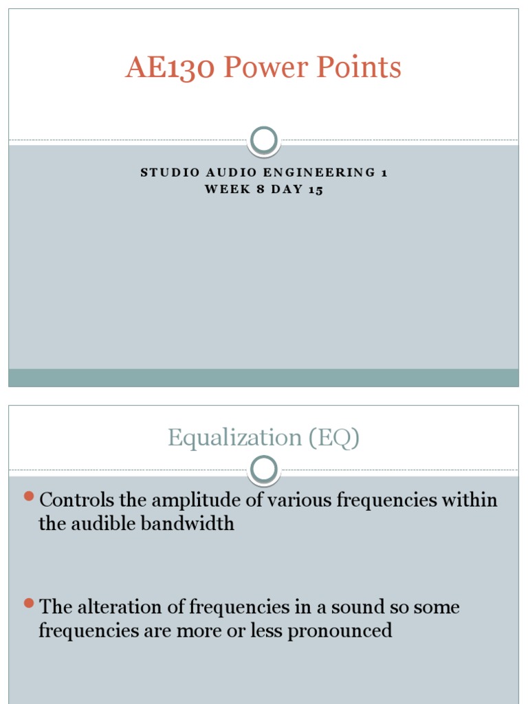 Understanding Audio Equalization Techniques | PDF | Equalization (Audio ...